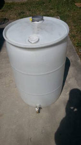 55 GAL. CUSTOM BARREL W/ SPIGOT AND MESH